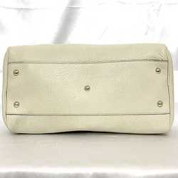 Gucci 2-way Boston bag White Bamboo 353124 f-20585 Handbag Shoulder Leather GUCCI Ladies