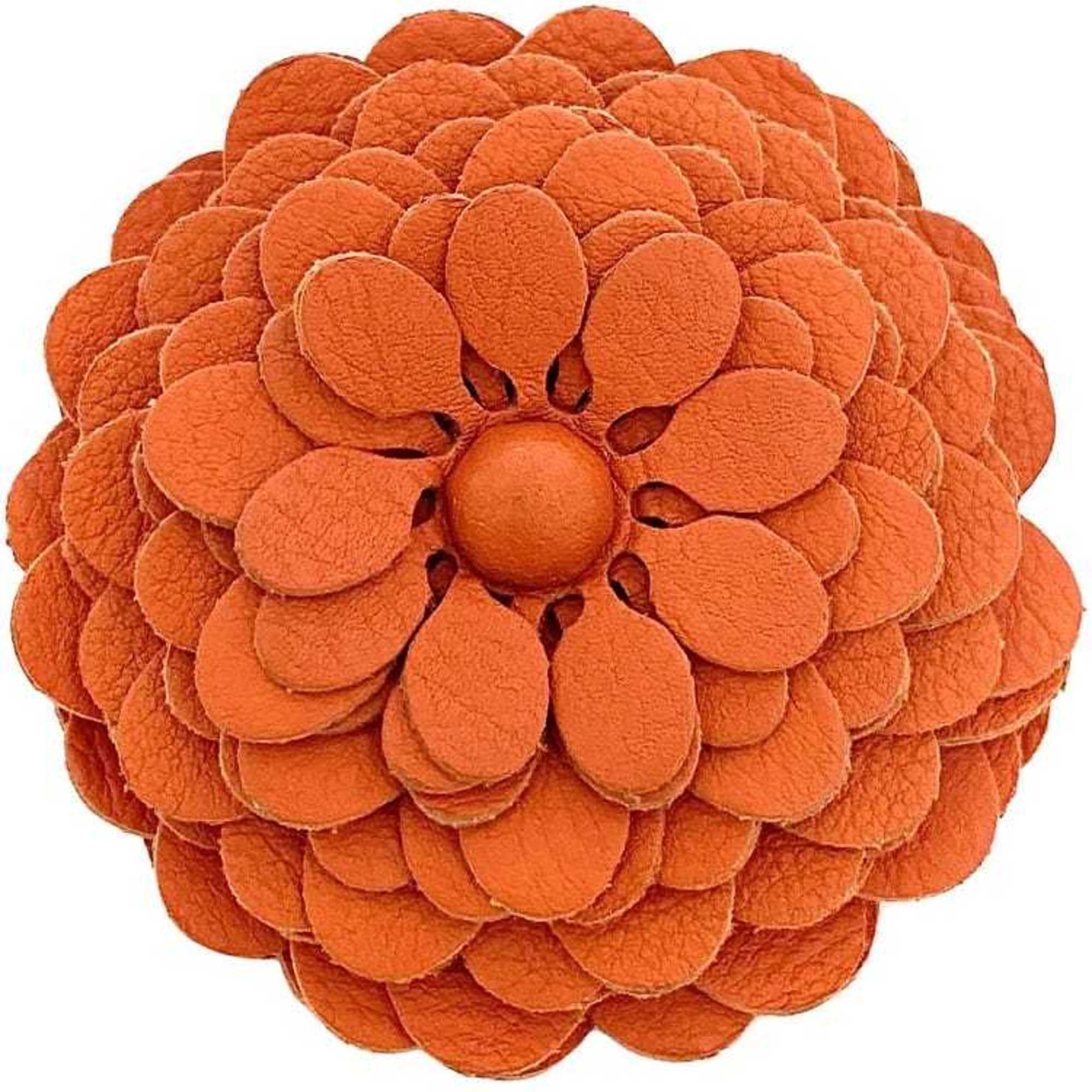 LOEWE Bag Charm Stud Flower Orange ec-20579 Strap Leather Women's