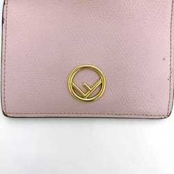Fendi Bi-fold Wallet Pink F Is 8M0387 ec-20532 Leather FENDI Compact Women's Retro