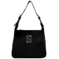 Fendi bag black ec-20589 FF pony leather FENDI women's