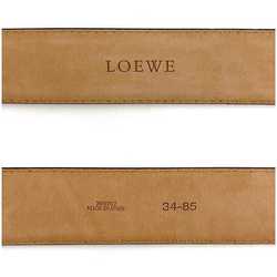 LOEWE waist belt camel brown anagram ec-20608 leather 40mm