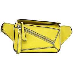 LOEWE Body Bag Bum Yellow Puzzle B510VG89X02 f-20616 Crossbody Leather Waist Pouch Compact Belt Women's Anagram