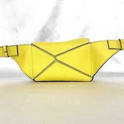LOEWE Body Bag Bum Yellow Puzzle B510VG89X02 f-20616 Crossbody Leather Waist Pouch Compact Belt Women's Anagram