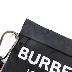Burberry Pouch Black London ec-20580 Clutch Bag Nylon Canvas BURBERRY Carabiner Compact