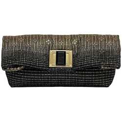 Louis Vuitton Clutch Bag Pochette Altaïr Gold Black Monogram Motard M93491 f-20612 - Satin AR4131 LOUIS VUITTON Handbag Flap Turnlock