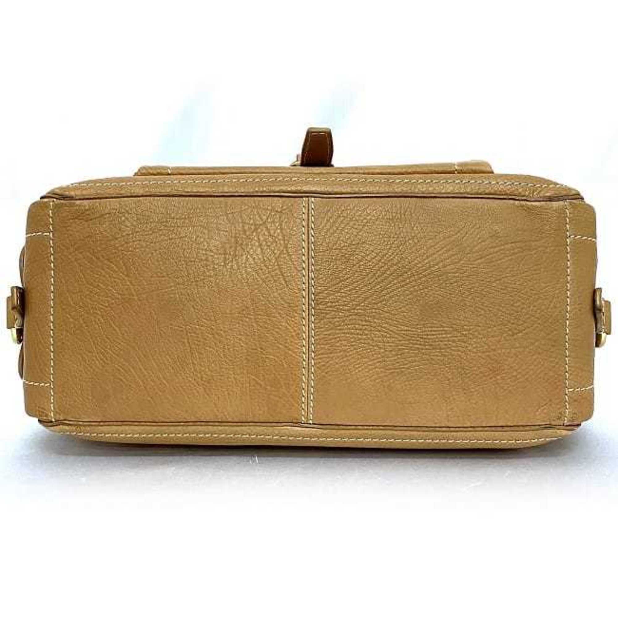 Celine Handbag Boogie Bag Beige ec-20552 Leather CELINE Pocket Stitch Tote Ladies