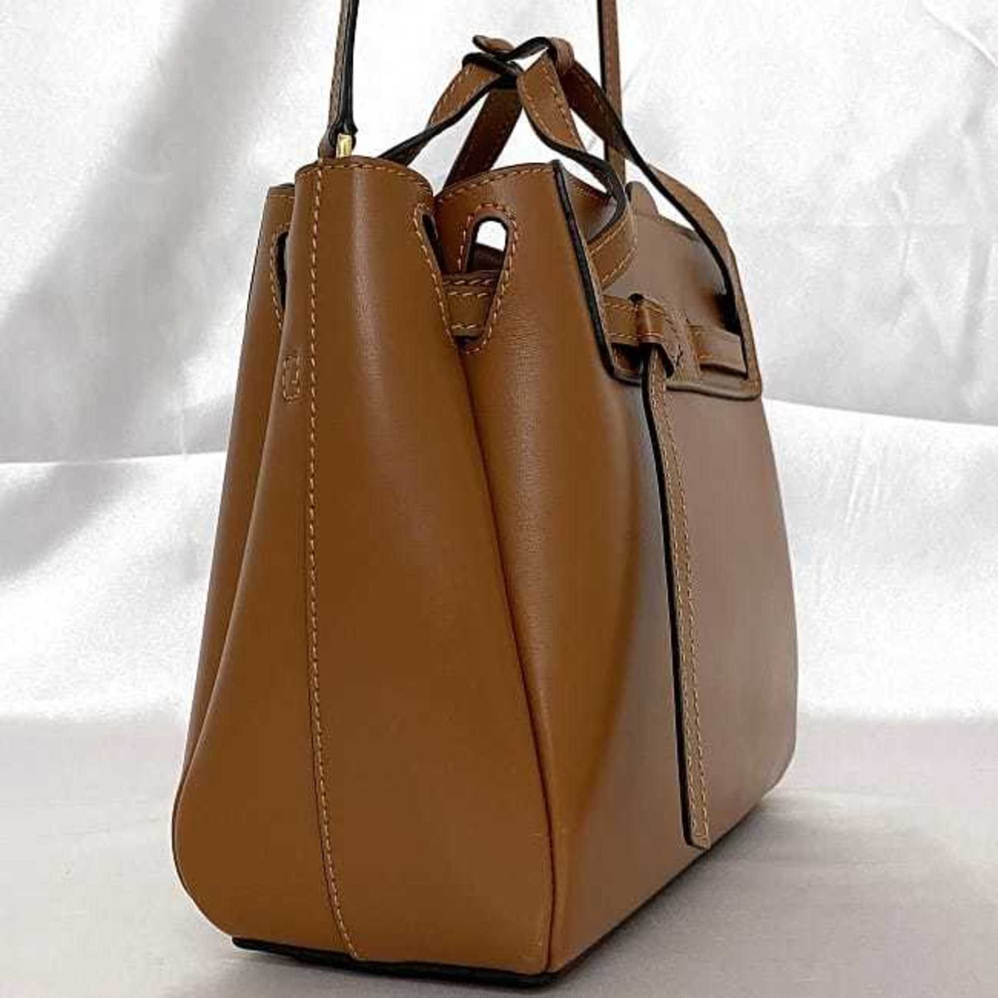 LOEWE LAZO 2-way bag brown 329.74.Z71 f-20527 shoulder leather calf ladies