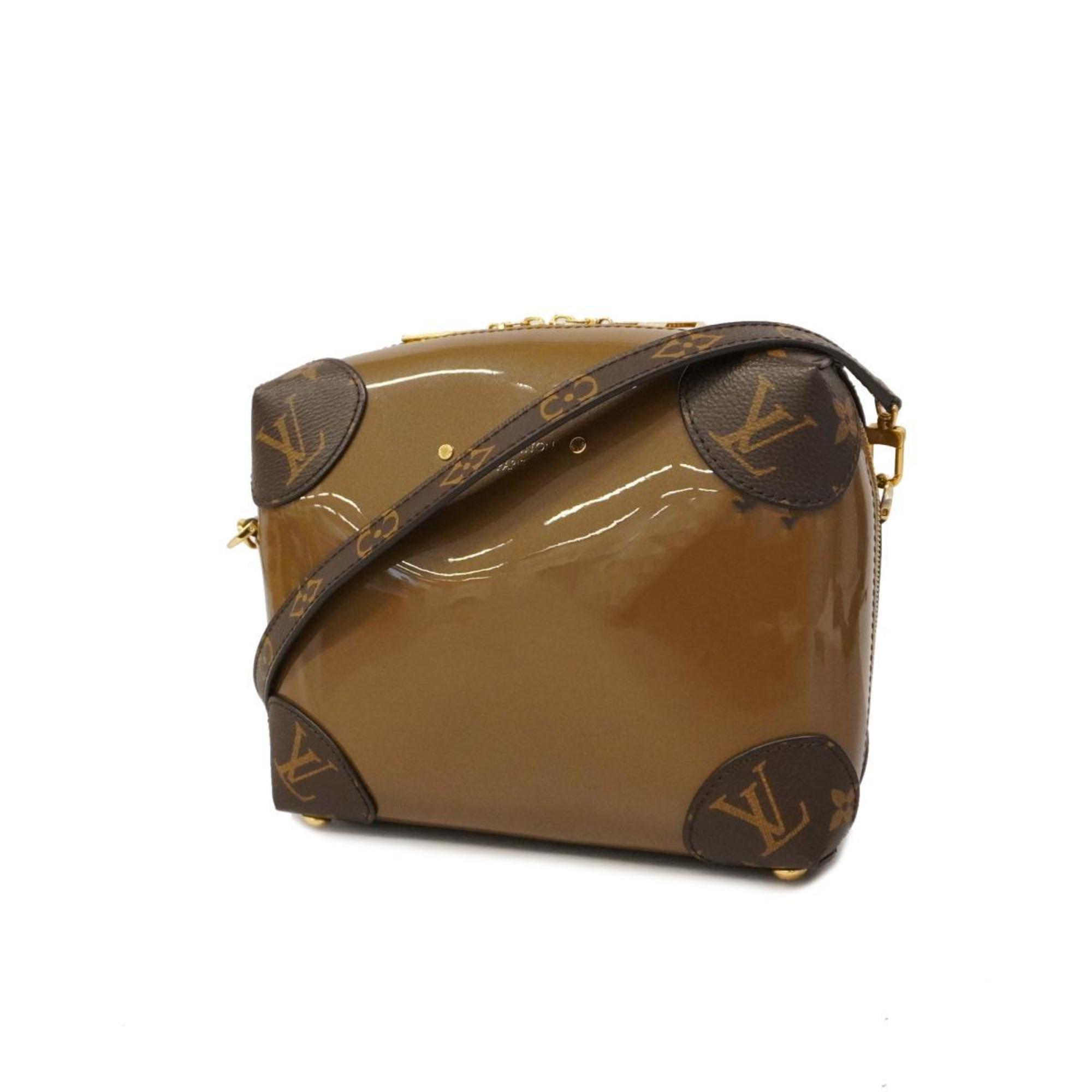 Louis Vuitton Shoulder Bag Monogram Vernis Venice M54390 Vert Bronze Brown Ladies