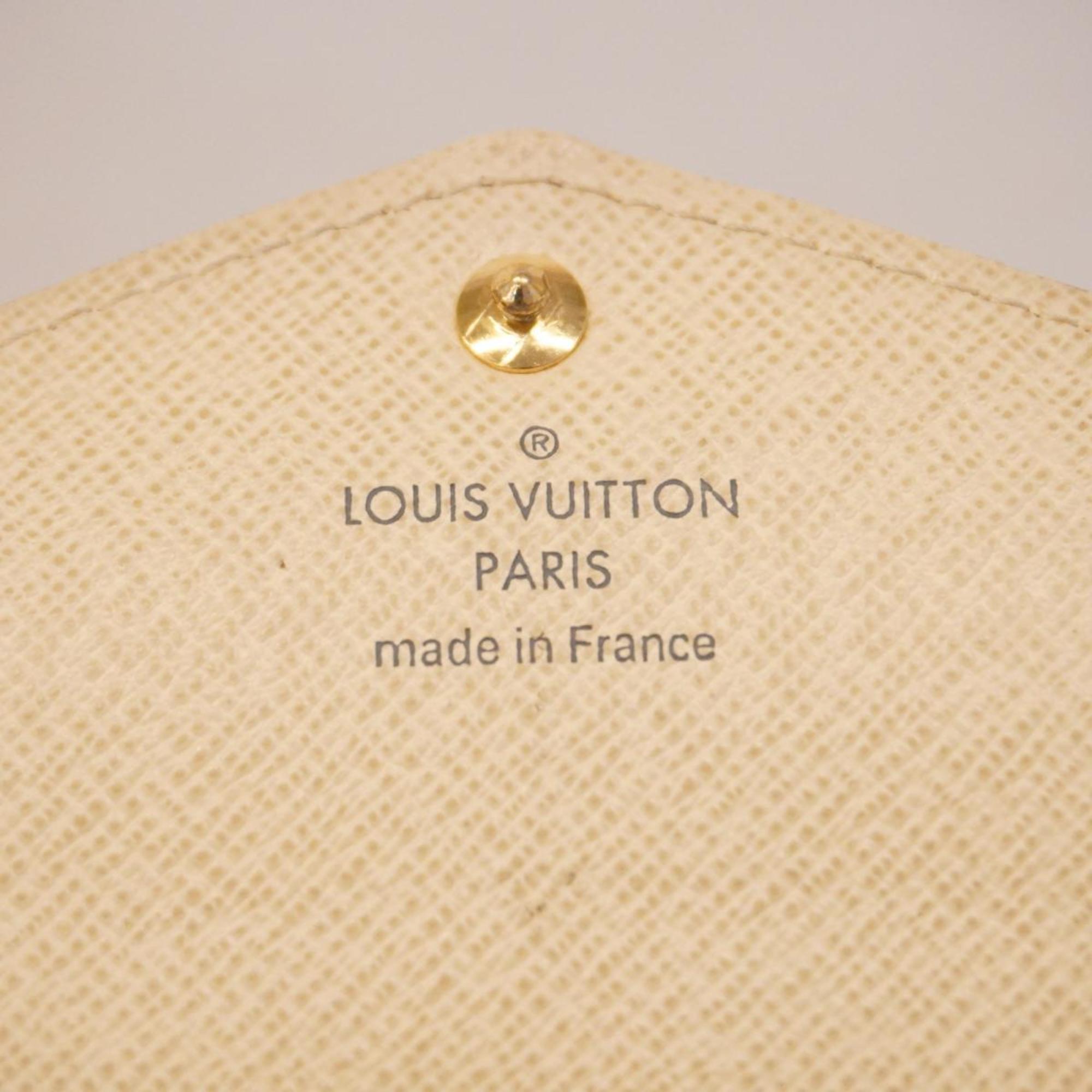 Louis Vuitton Long Wallet Damier Azur Portefeuille Sarah N63208 White Men's Women's