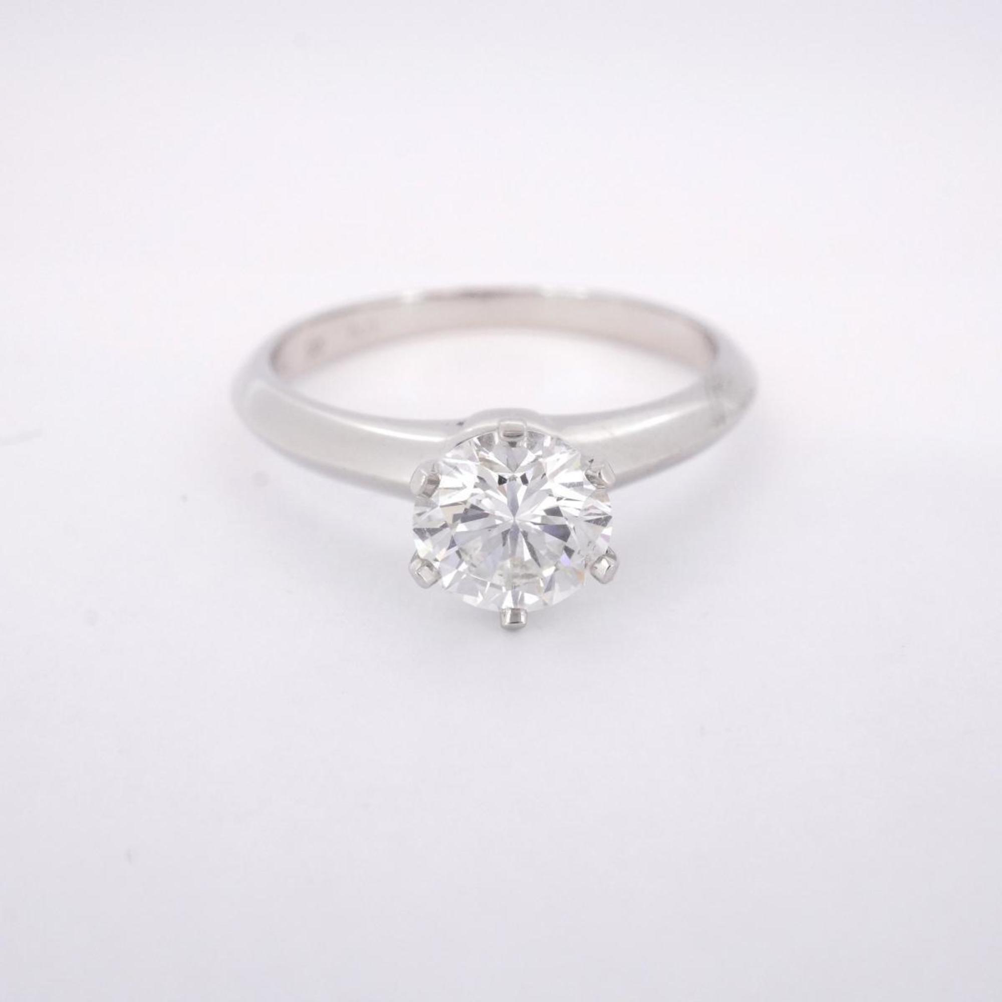Tiffany Ring Solitaire 1PD Pt950 Platinum 0.83ct Ladies