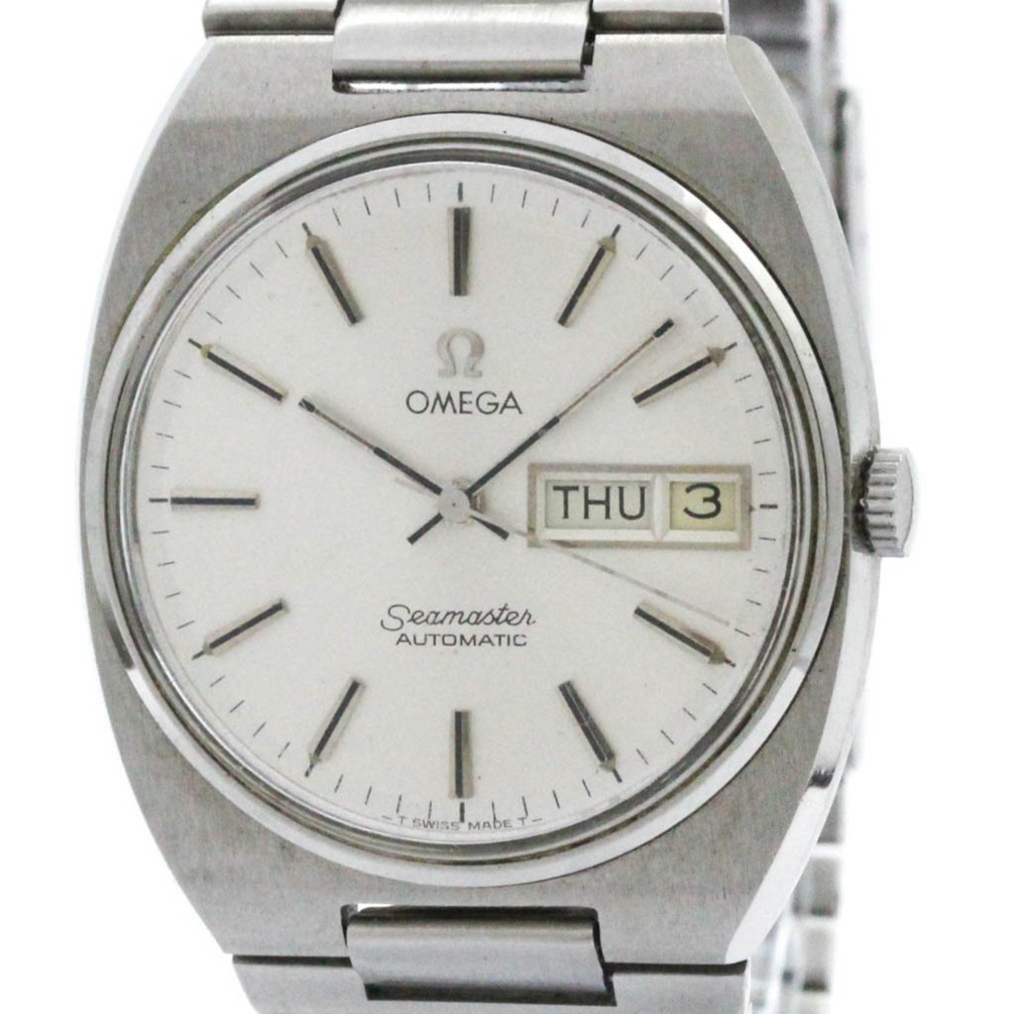 Vintage OMEGA Seamaster Day Date Cal.1020 Steel Mens Watch 166.0216 BF573172