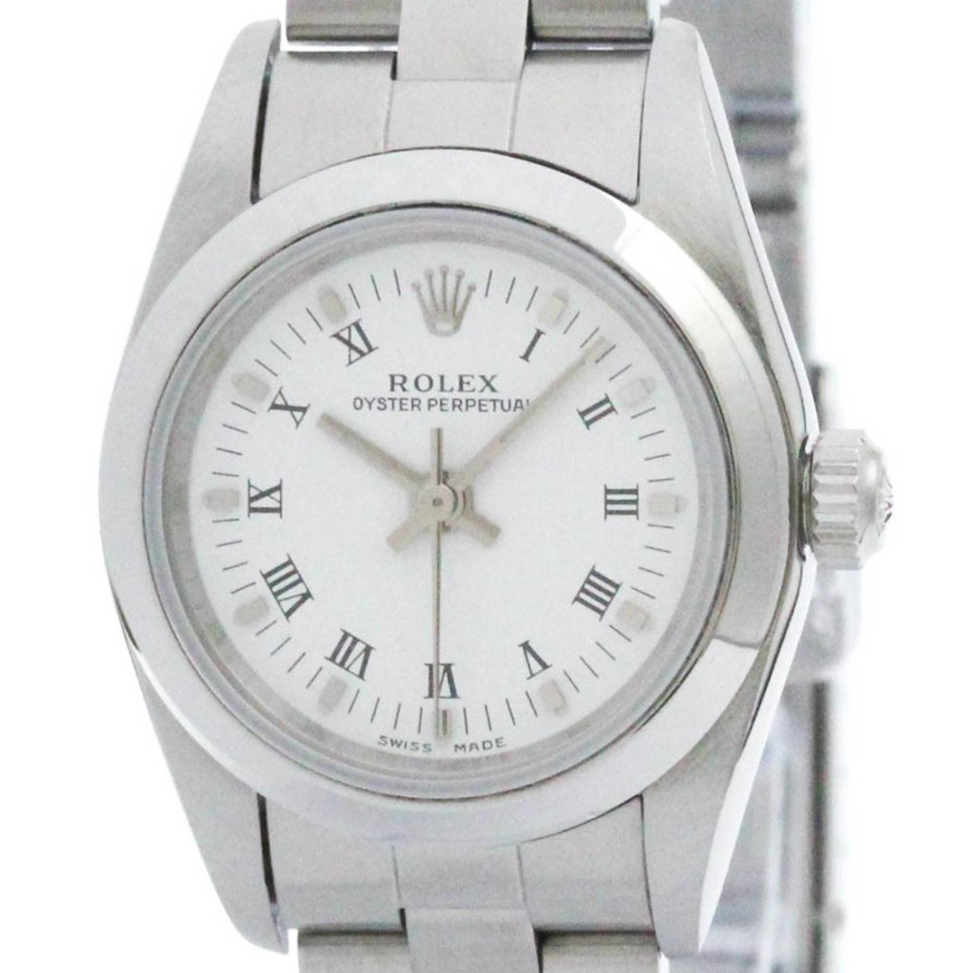 Polished ROLEX Oyster Perpetual 76080 A Serial Automatic Ladies Watch BF573206