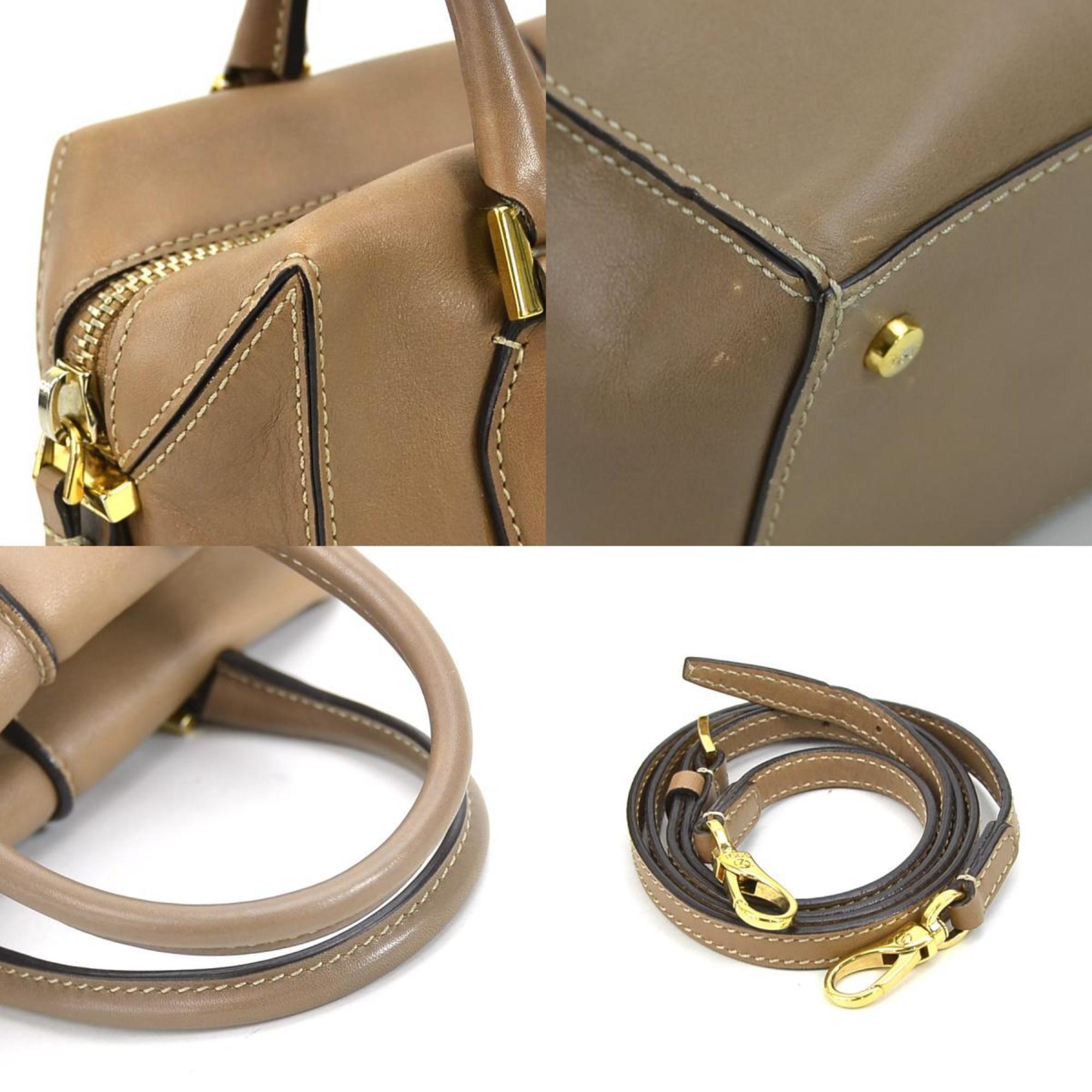 Tod's handbag shoulder bag leather beige ladies h30339g