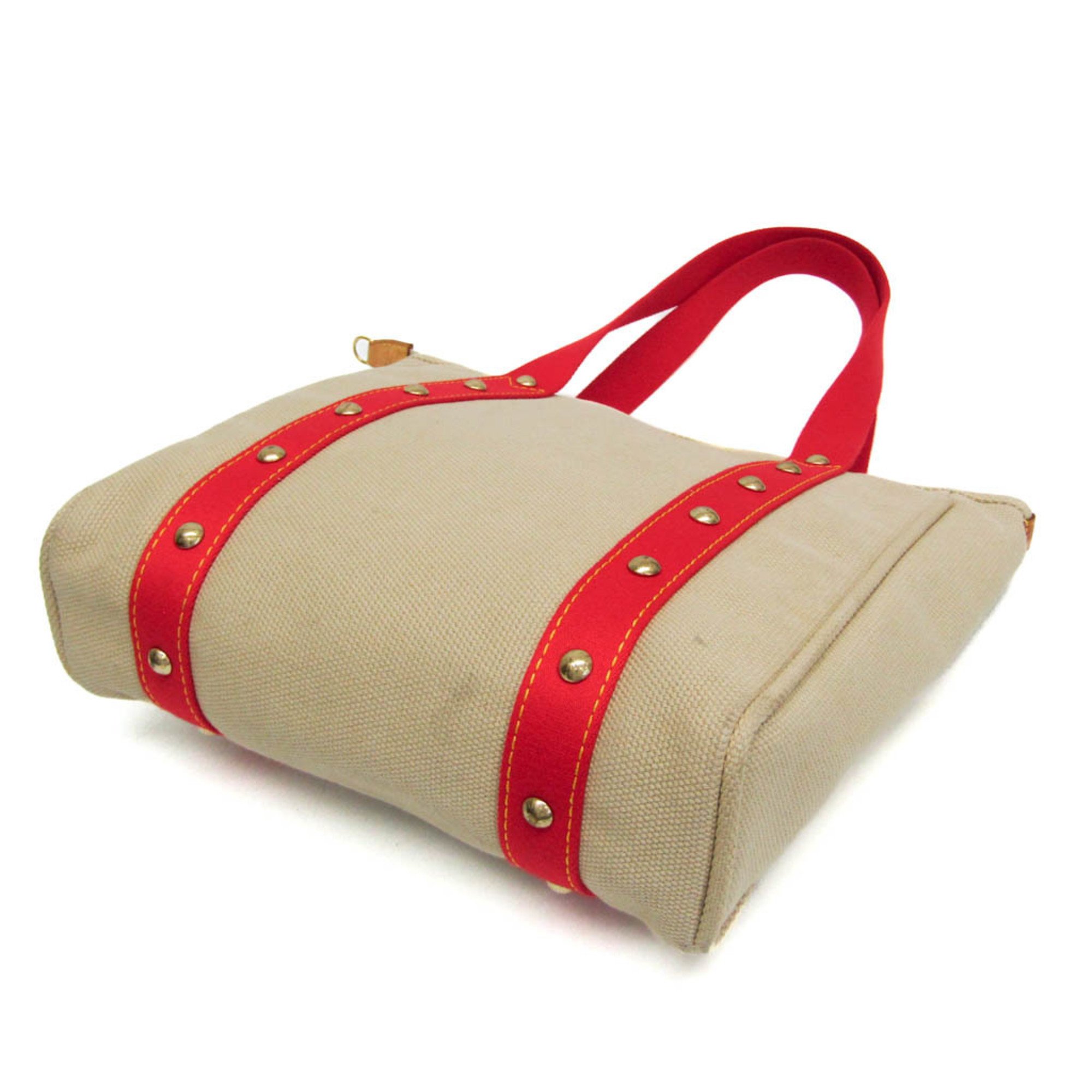 Louis Vuitton Antigua Cabas MM M40035 Women's Tote Bag Beige,Red Color