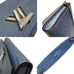 Louis Vuitton LOUIS VUITTON Wallet Chain Epi Denim Portefeuille Twist Leather Blue Women's M61036 w0503j