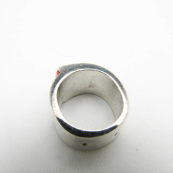 Hermes Candy Ring H Logo Silver 925 Casual No Stone Band Ring Orange,Silver
