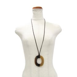 Hermes Buffalo Horn Women's Pendant Necklace (Beige,Brown,Dark Brown)