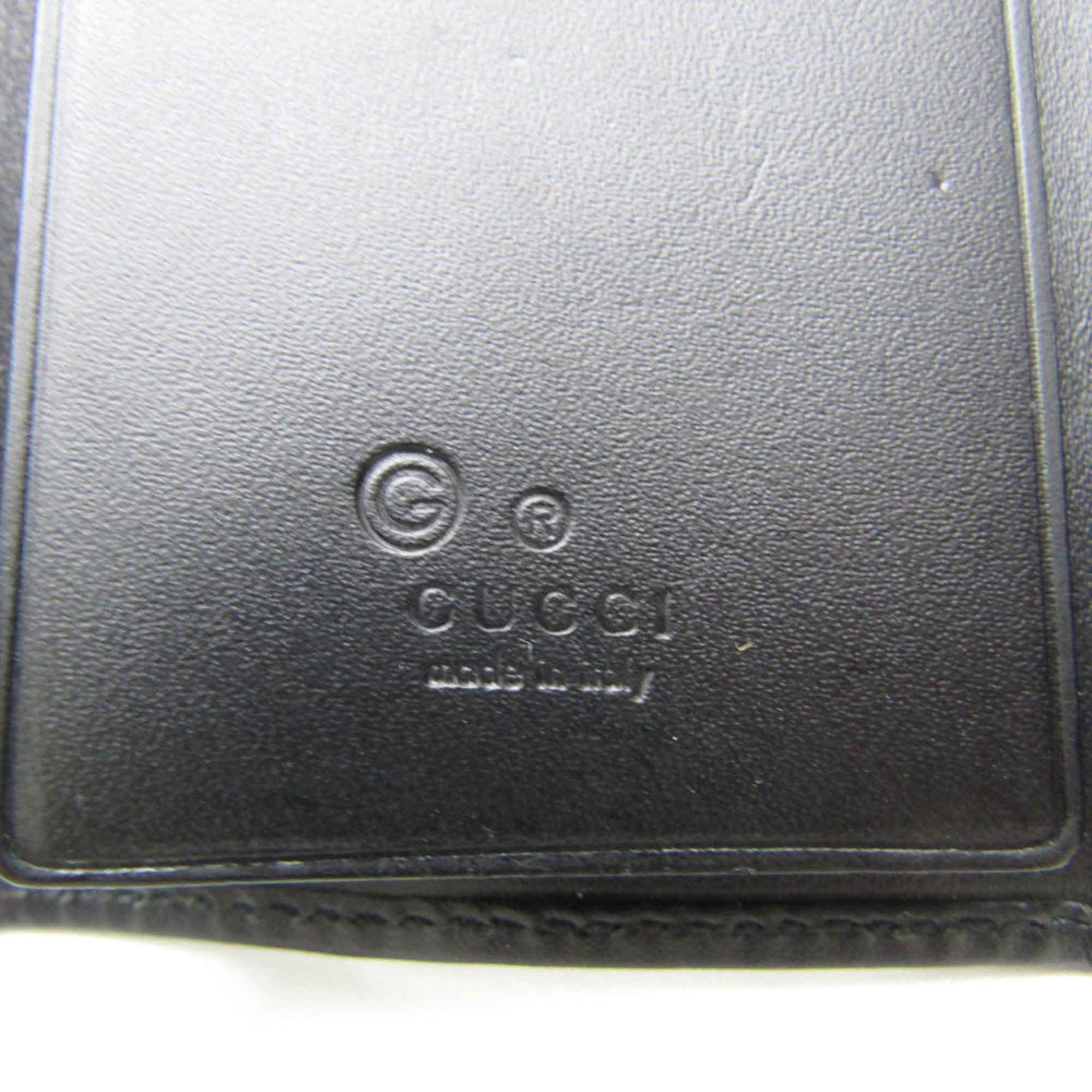 Gucci 150402 Men,Women Leather GG Canvas Key Case Black