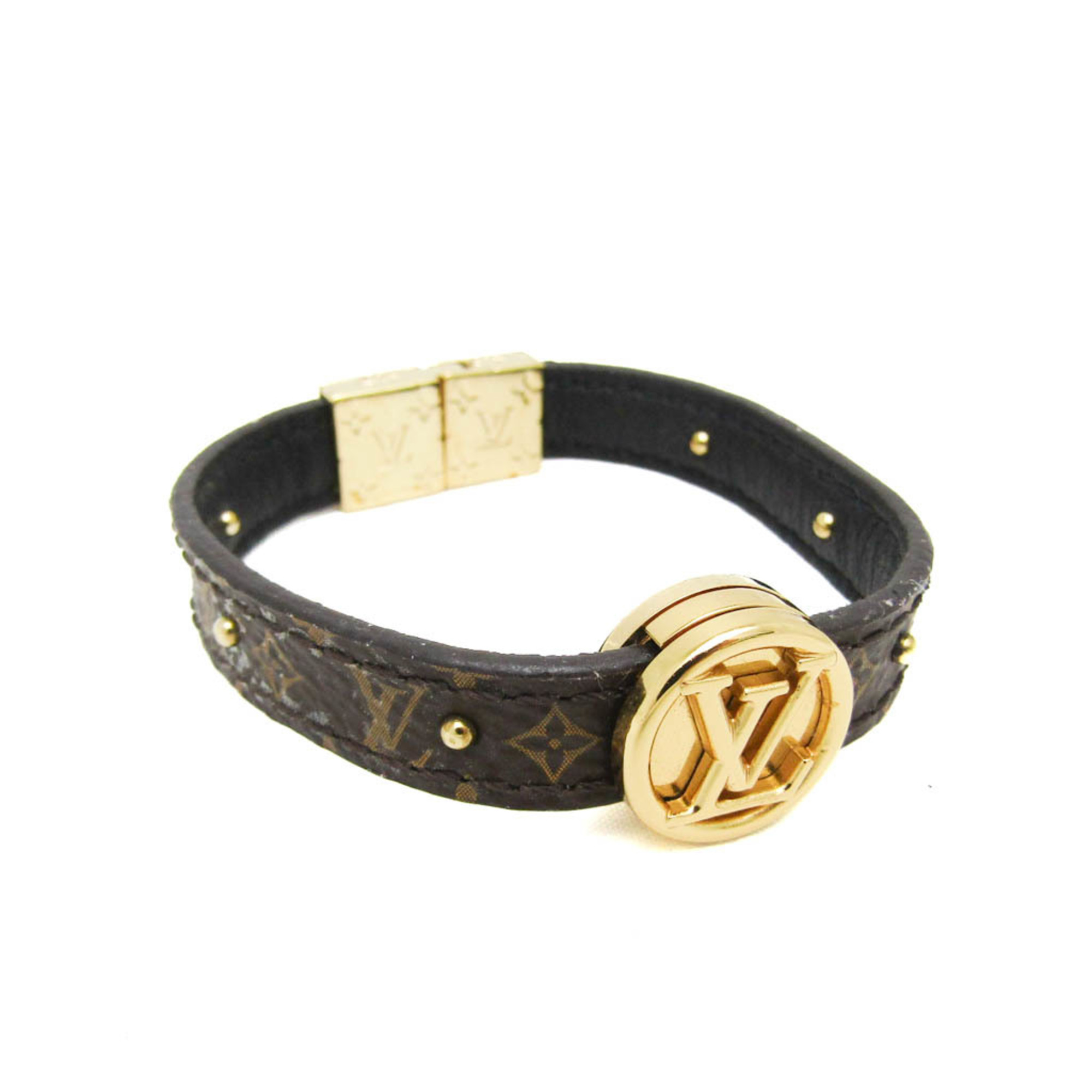 Louis Vuitton Monogram Bracelet - LV Circle Reversible M6173F Metal,Monogram Bangle Gold,Monogram