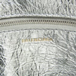 Balenciaga Paper A6 370926 Women's Leather Handbag,Shoulder Bag Silver