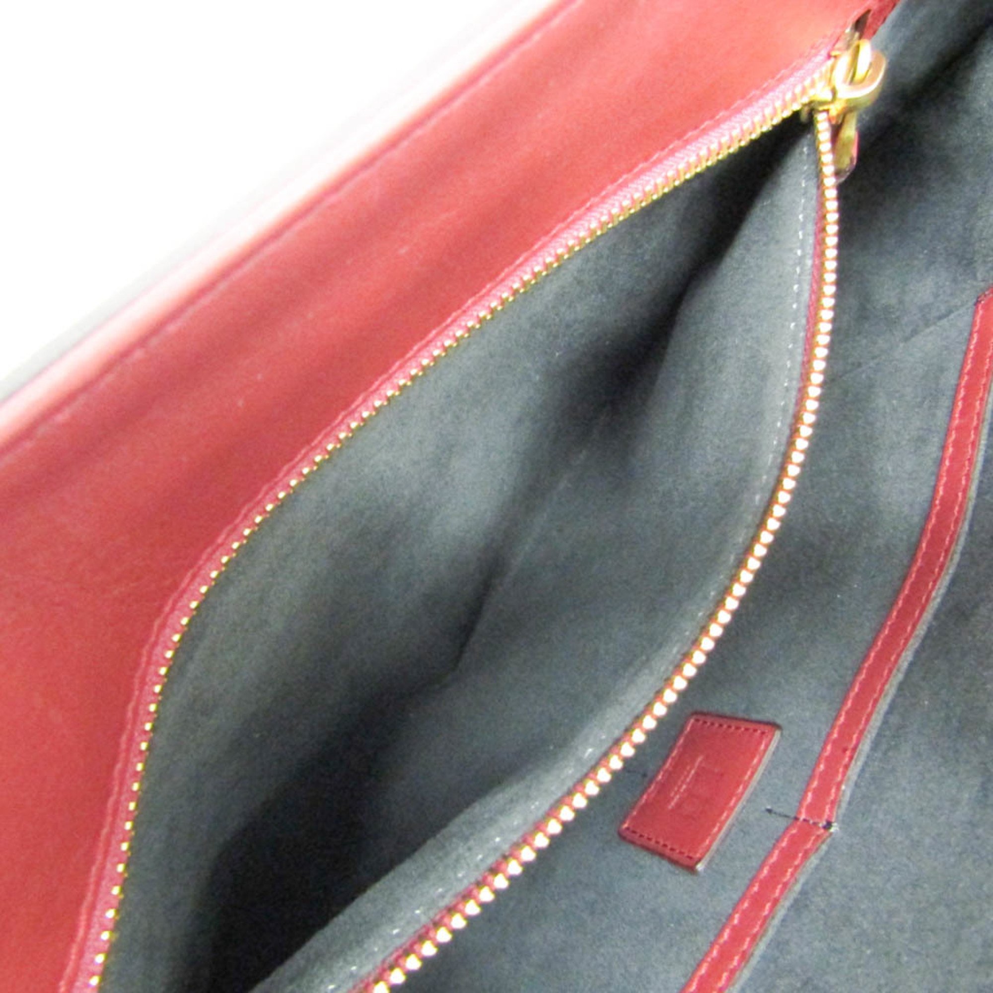 Dunhill Concourse Men,Women Leather Handbag,Shoulder Bag Black,Bordeaux