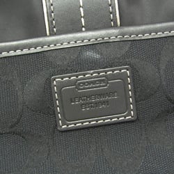 Coach Signature 3589 Women's Canvas,Nylon Shoulder Bag Black