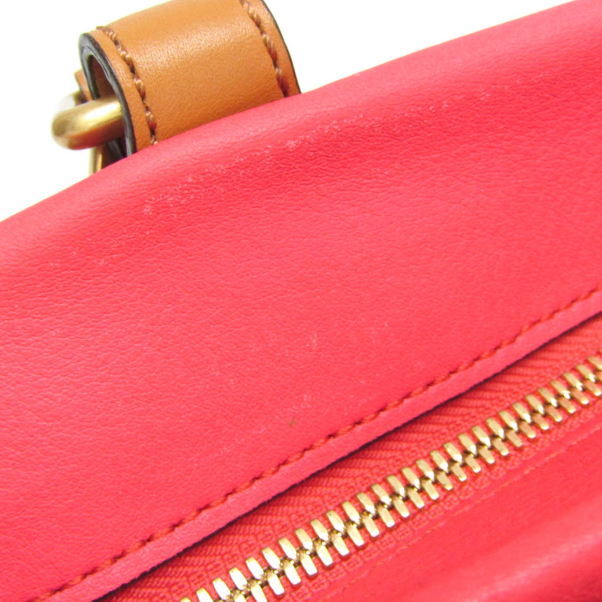 MCM MWT2AIE65PK001 Women's Leather Handbag,Shoulder Bag Brown,Pink
