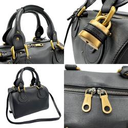 Chloé Chloe Shoulder Bag Leather Black Women's Z1459