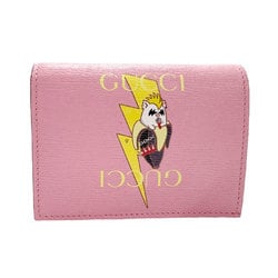 GUCCI Bi-fold wallet Leather Pink Multicolor Women's 701009 z1567