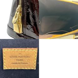 Louis Vuitton LOUIS VUITTON Handbag Monogram Vernis Alma PM Patent Leather Amaranth Gold Women's M91611 z1450
