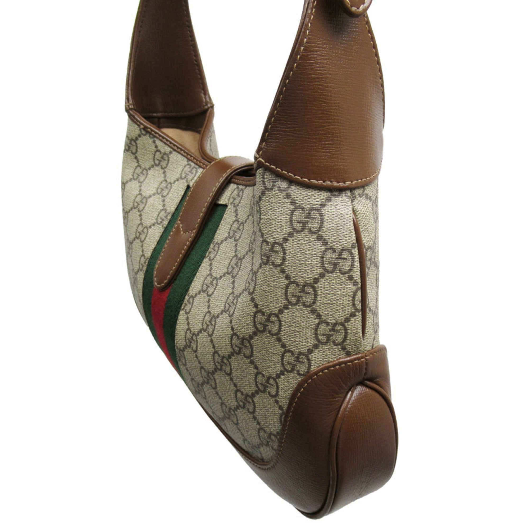 GUCCI Shoulder Bag New Jackie Leather Beige Brown Gold Women's 636706 w0501i