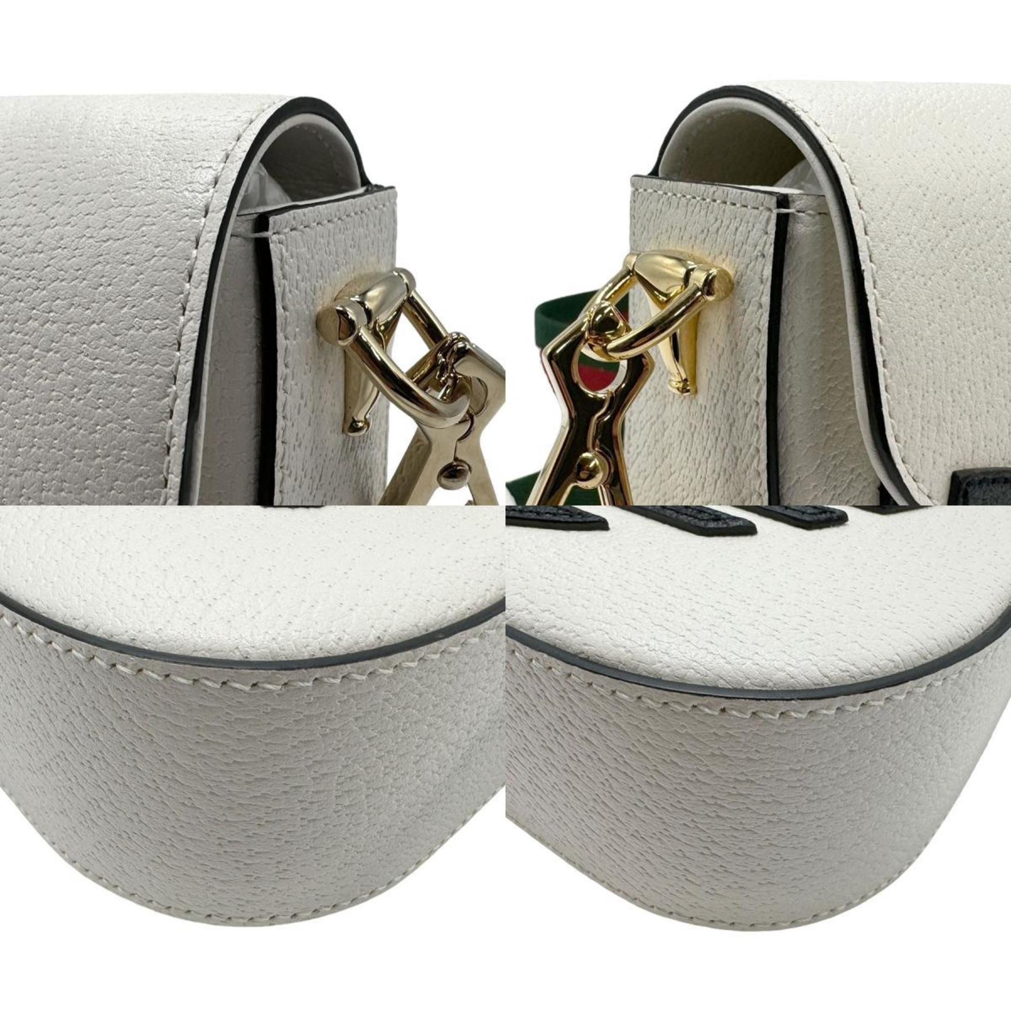 GUCCI Shoulder Bag x adidas Leather White Black Men's Women's 658574 z1590