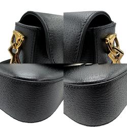 GUCCI Shoulder Bag x adidas Leather Black White Gold Women's 722009 z1495