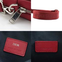 Christian Dior Shoulder Bag Leather Red Women's 99930g