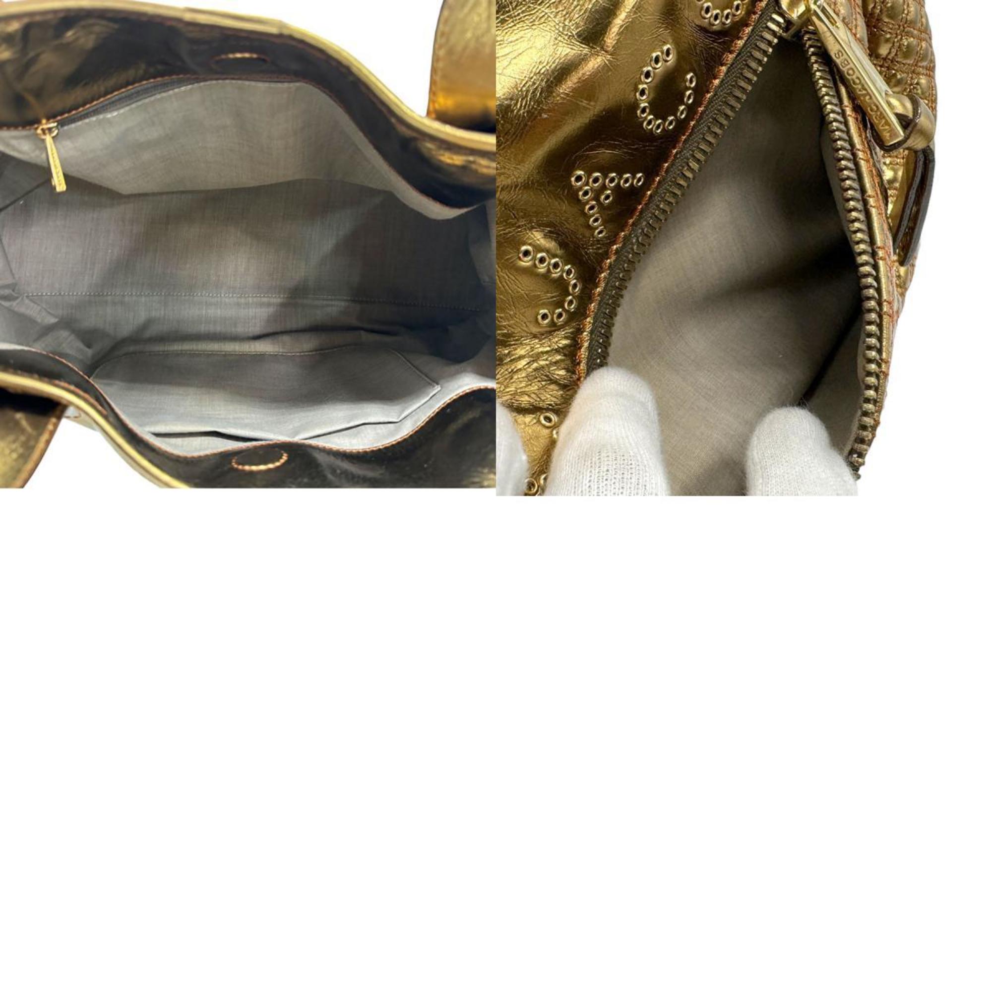 MARC JACOBS handbag tote bag leather gold ladies z1453