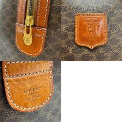 CELINE handbag macadam leather brown gold ladies z1414