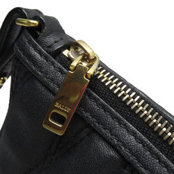 BALLY Shoulder bag Leather Black Gold Women's w0445f