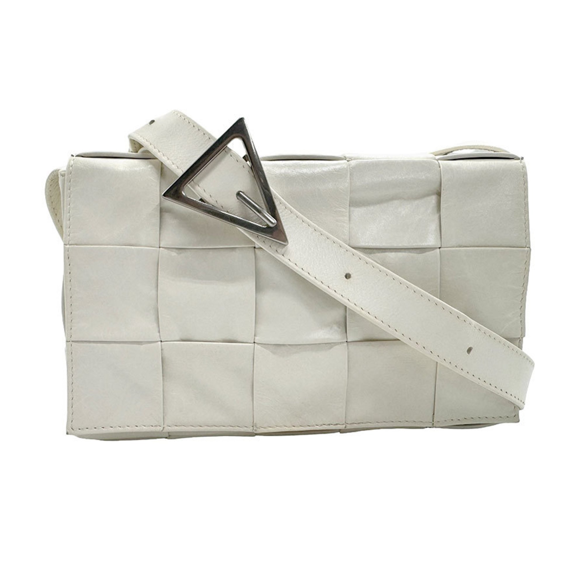 BOTTEGA VENETA Shoulder Bag Cassette Leather Off-White Women's z1561