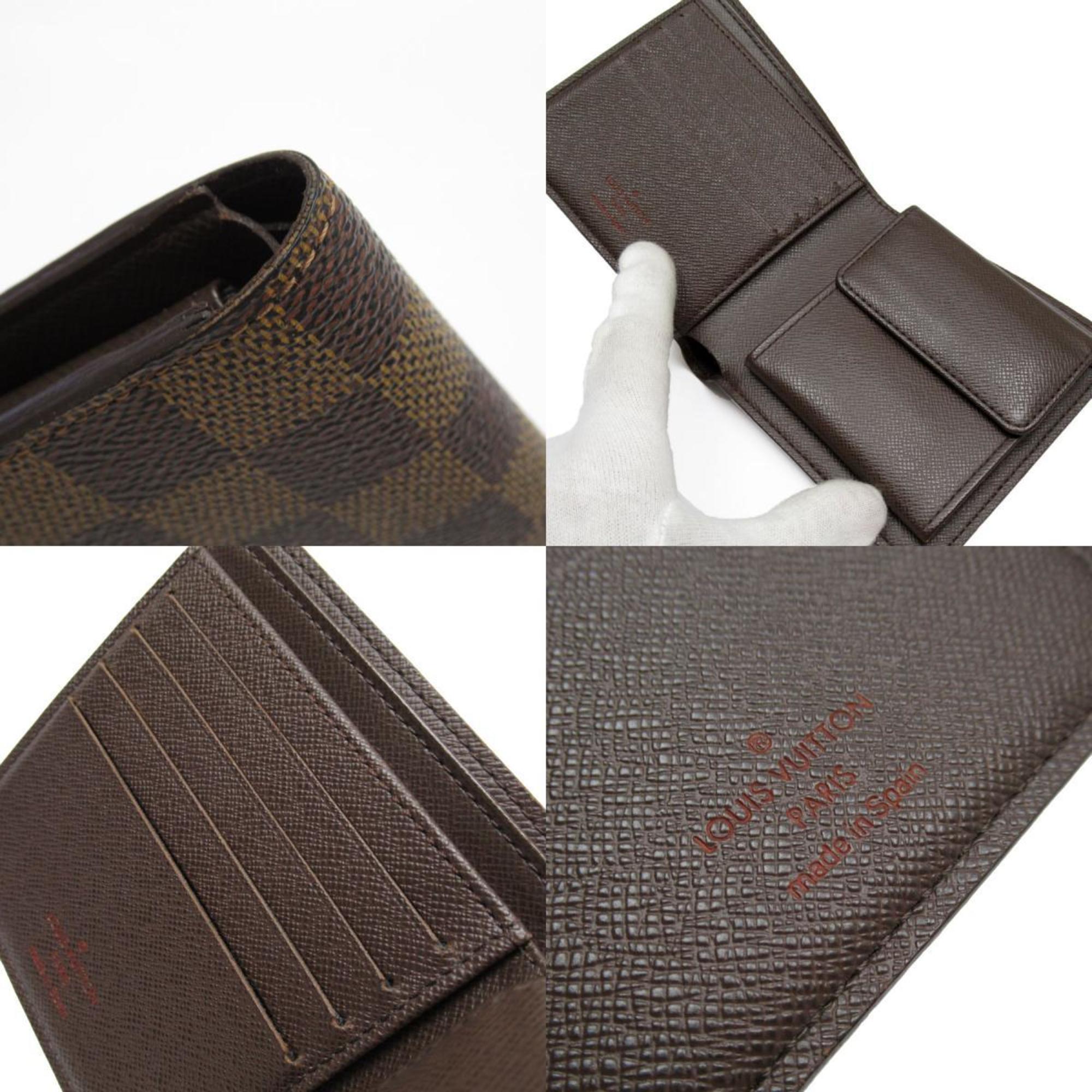 Louis Vuitton LOUIS VUITTON Bi-fold Wallet Damier Portefeuille Marco Canvas Brown Men's w0522j