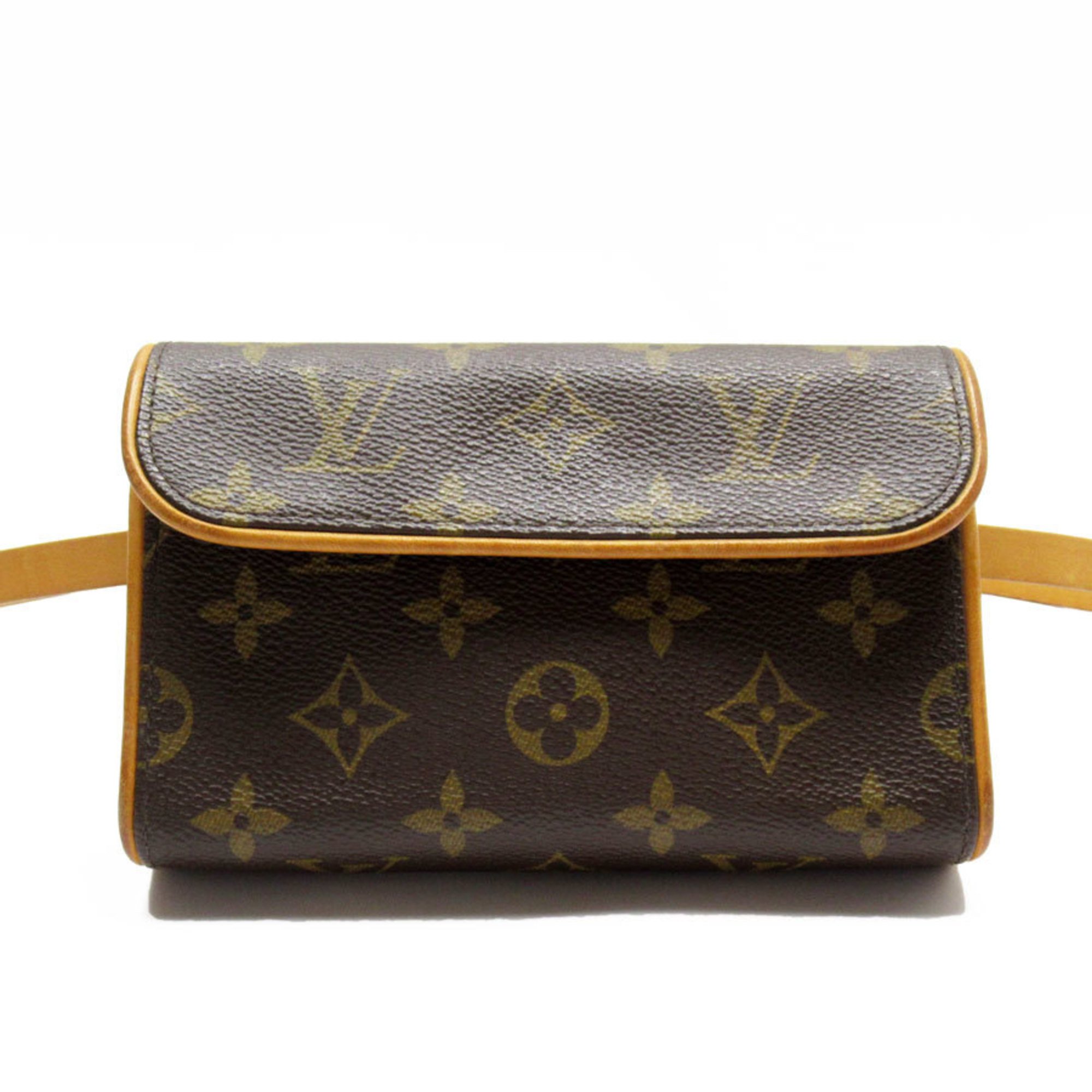 Louis Vuitton LOUIS VUITTON Body bag Waist Monogram Pochette Florentine canvas Brown Men's Women's M51855 w0478j