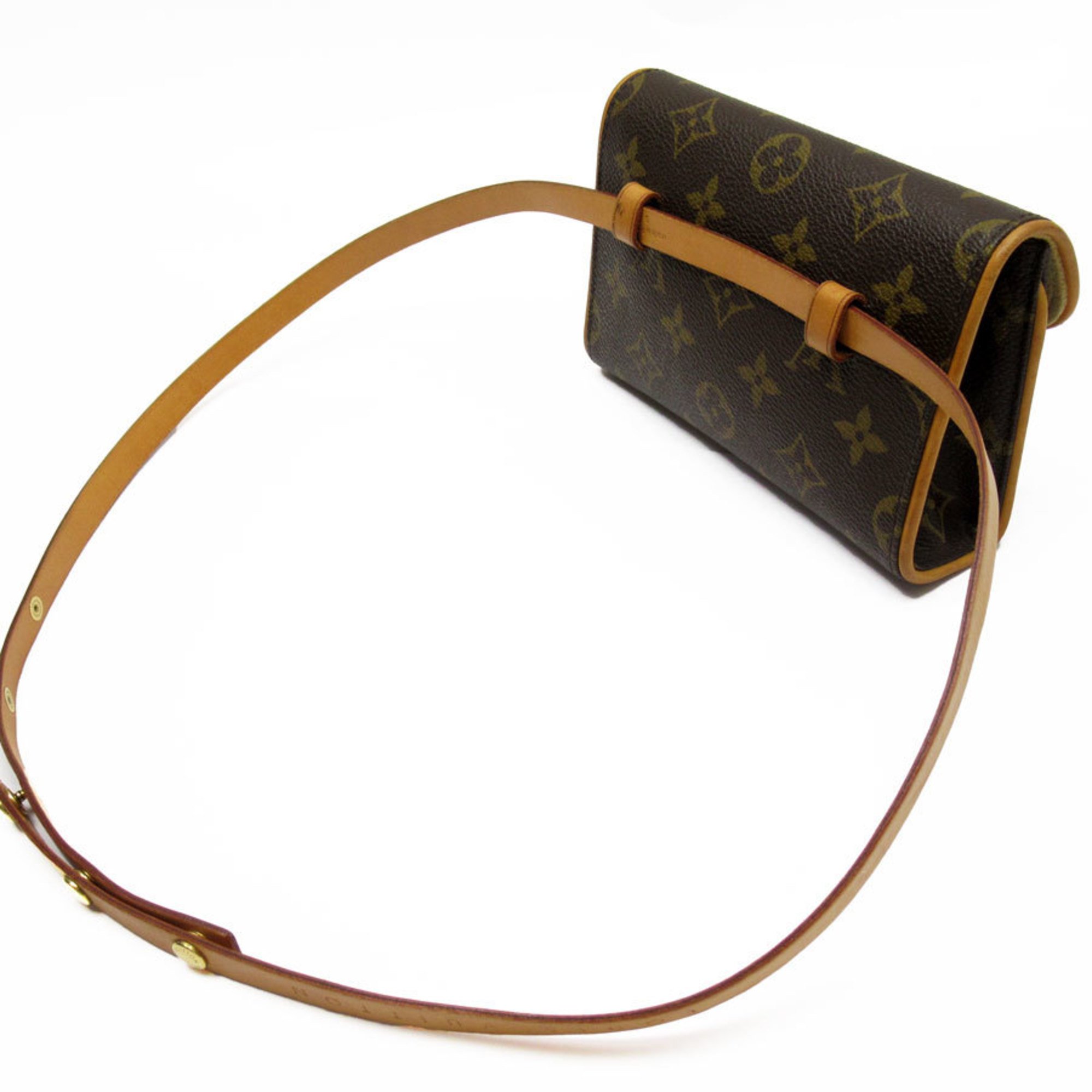 Louis Vuitton LOUIS VUITTON Body bag Waist Monogram Pochette Florentine canvas Brown Men's Women's M51855 w0478j