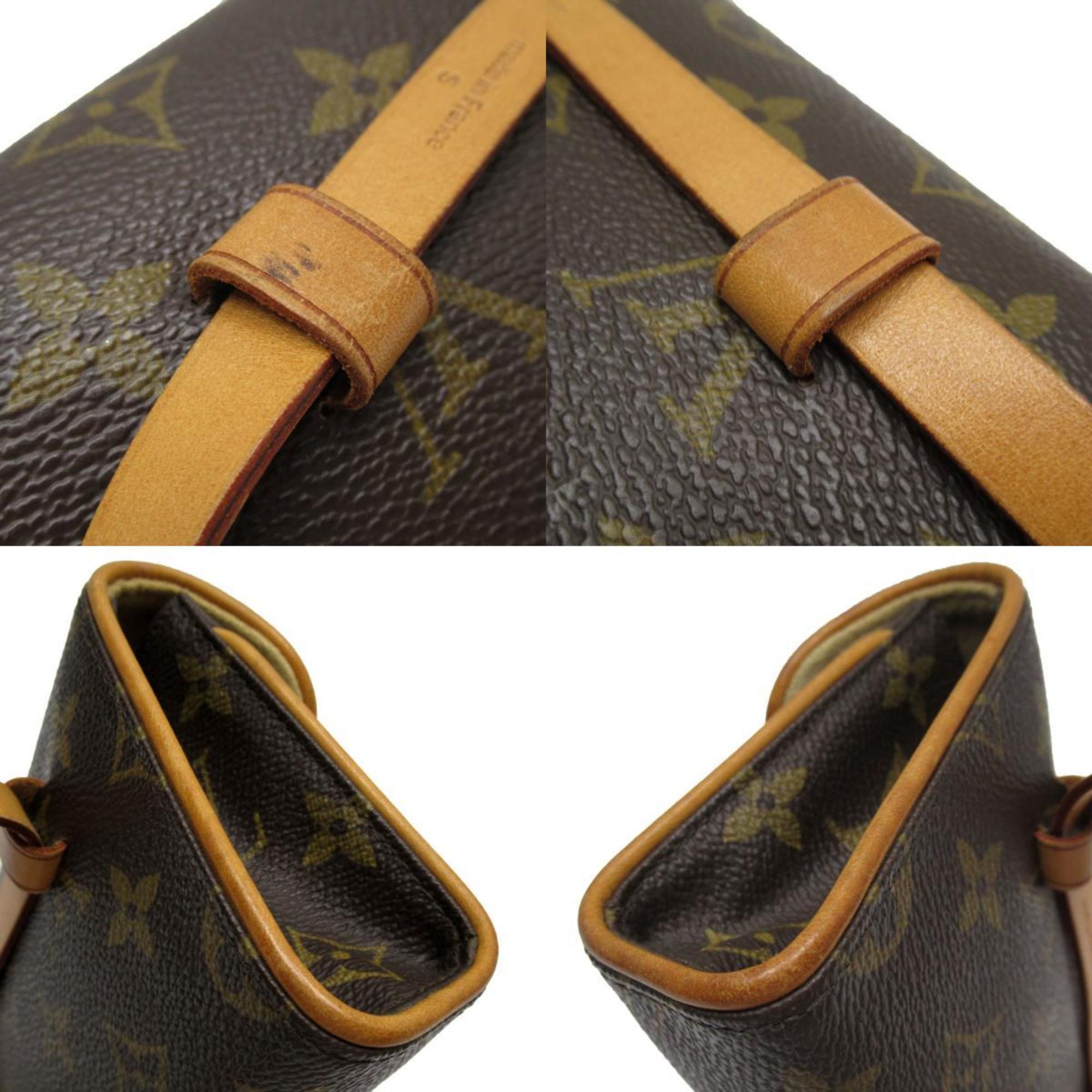Louis Vuitton LOUIS VUITTON Body bag Waist Monogram Pochette Florentine canvas Brown Men's Women's M51855 w0478j