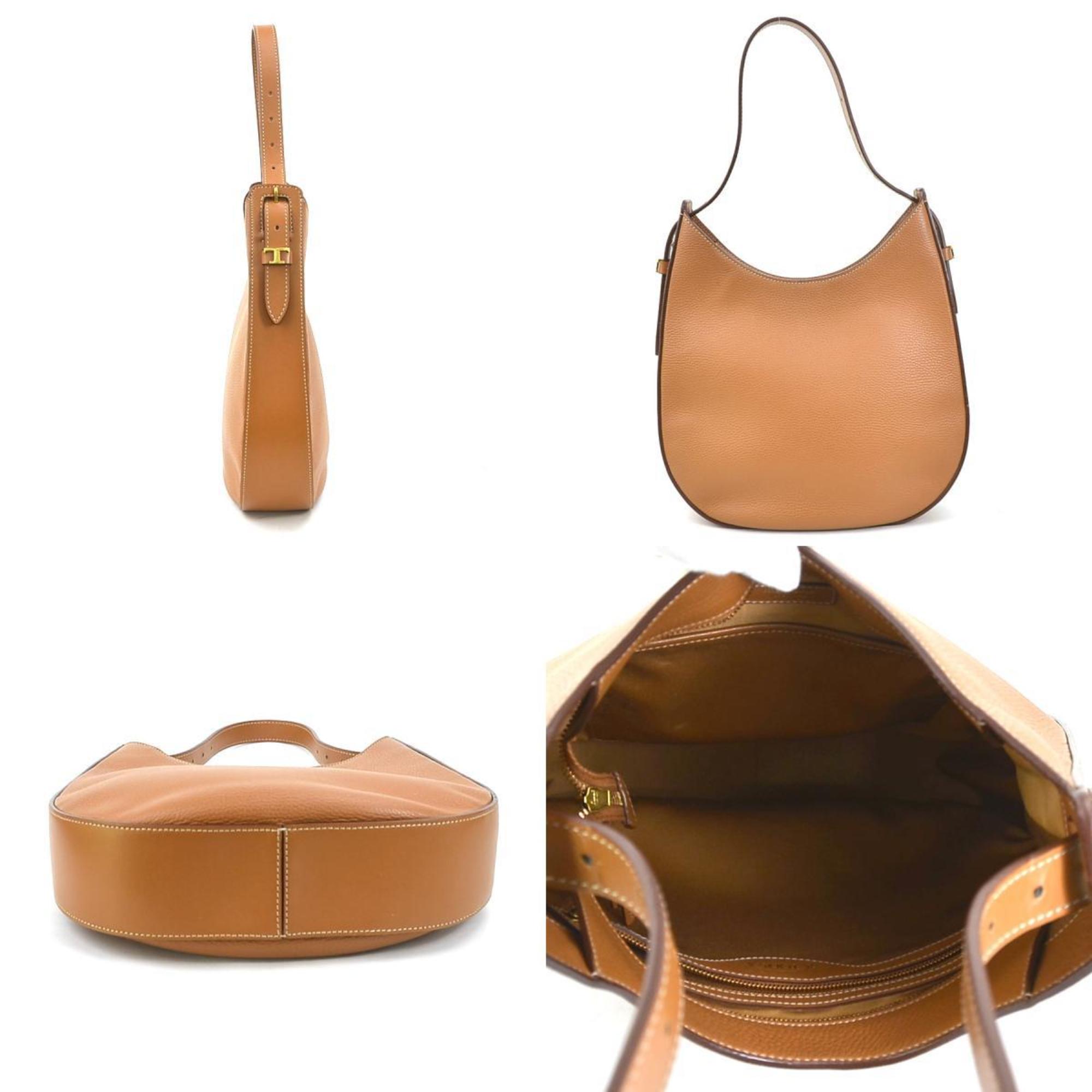 Tod's Oboe Leather Shoulder Bag Brown Women's h30342g