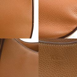 Tod's Oboe Leather Shoulder Bag Brown Women's h30342g