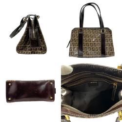 FENDI handbag Zucchino leather brown z1492