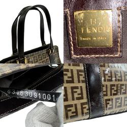 FENDI handbag Zucchino leather brown z1492
