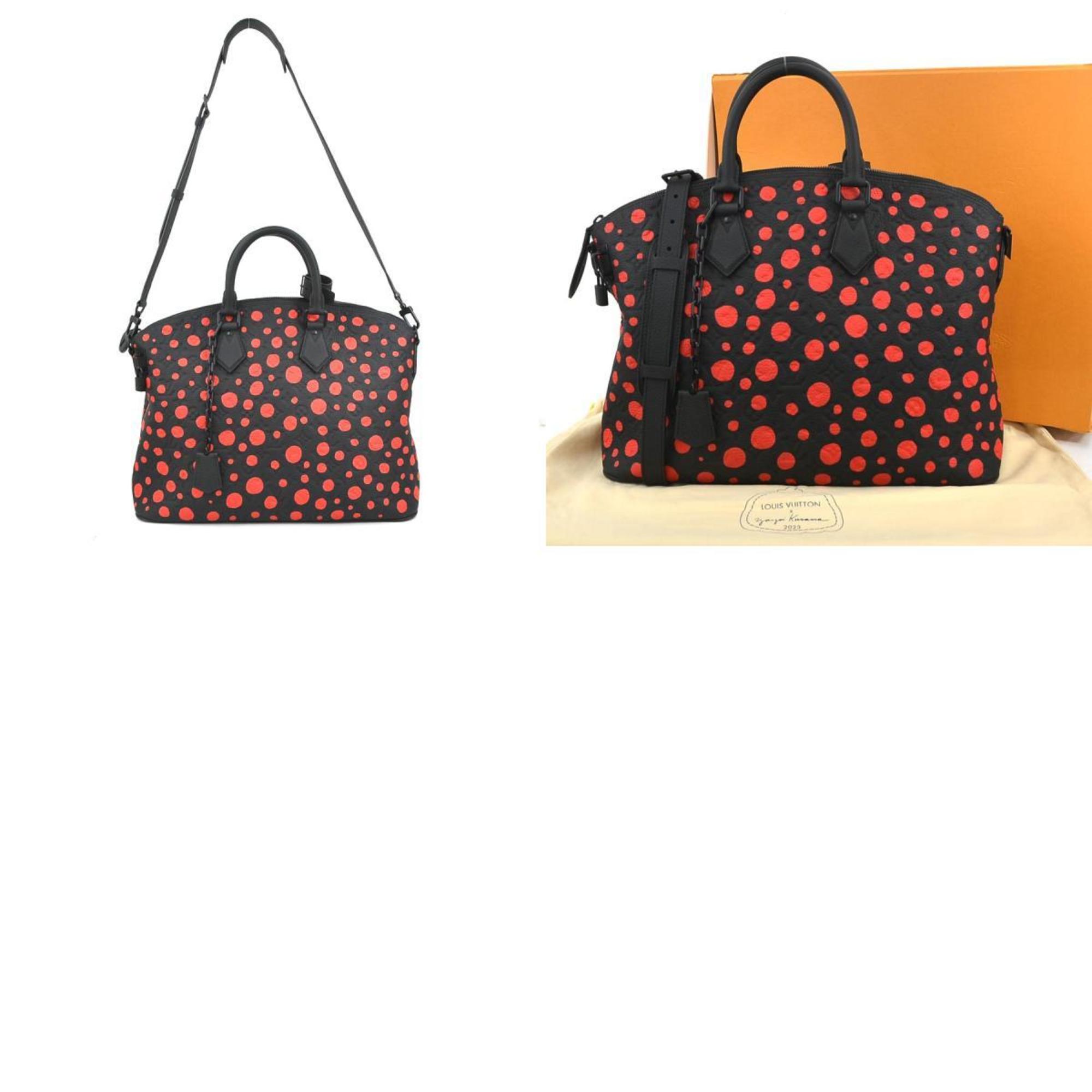 LOUIS VUITTON Handbag Shoulder Bag LV x YK Lockit Leather Black Red Men's Women's M21676 99922i