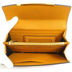 Salvatore Ferragamo Long Wallet Gancini Leather Orange Women's a0356