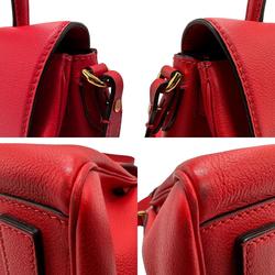 Versace VERSACE handbag shoulder bag Medusa leather red gold ladies z1588