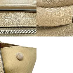 CELINE Shoulder Bag Handbag Trapeze Leather Suede Beige Women's z1526